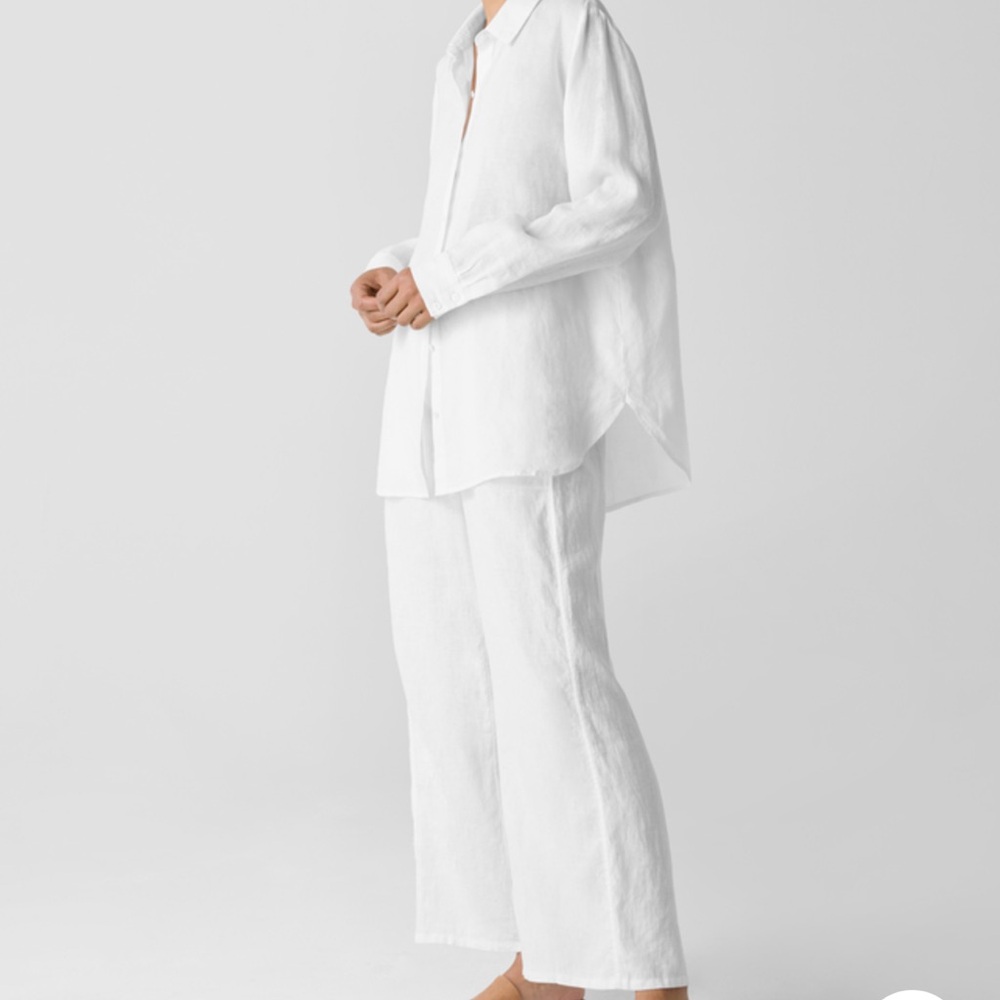 Eileen Fisher 100% Organic Linen Button Down
